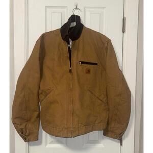 VINTAGE Authentic Carharrt J97 Detroit Blanket Lined Canvas Jacket Size Medium